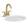 LLAVE PARA LAVABO DUOMANDO DORADO 3 ORIFICIOS A 4" ALTA DURABILIDAD