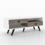 MUEBLE PARA TV PARA 42 PULGADAS MADERA BLANCO 125.8 X 48 X 48 CM