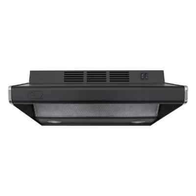 CAMPANA DE COCINA EMPOTRABLE CR 60 CM NEGRO MATE DOBLE TURBINA