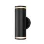 ARBOTANTE DE MURO LED DE CONEXIÓN 8W LUZ CÁLIDA IP64 NEGRO MATE