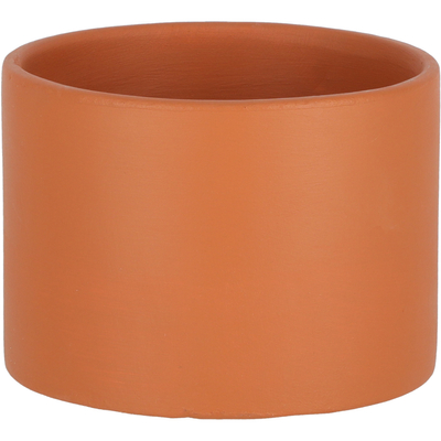 MACETA DE CERÁMICA REDONDA CHICA CAFÉ 10.16 CM PARA INTERIOR Y EXTERIOR