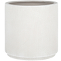 MACETA DE CERÁMICA CILÍNDRICA MEDIANA BLANCA 10 " INTERIOR Y EXTERIOR