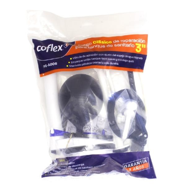 JUEGO DE REPARACIÓN PARA TANQUE SANITARIO DE 3 PULGADAS BLANCO COFLEX 7 PIEZAS