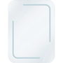 ESPEJO PARA BAÑO CON LUZ LED RECTANGULAR VIDRIO 56 X 75 CM APAGADOR TOUCH