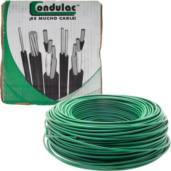 CABLE ELÉCTRICO THW-LS CALIBRE 14 AWG VERDE 100M