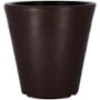 MACETA DE PLÁSTICO REDONDA MEDIANA CHOCOLATE 30.5 CM PARA INTERIOR Y EXTERIOR
