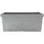 MACETA DE PLÁSTICO RECTANGULAR EXTRA GRANDE GRIS 78 CM PARA INTERIOR Y EXTERIOR