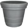 MACETA DE PLÁSTICO REDONDA EXTRA GRANDE GRIS 25 PULGADAS
