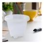 MACETA DE PLÁSTICO REDONDA CHICA TRANSPARENTE 12.4 CM PARA INTERIOR Y EXTERIOR