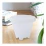 MACETA DE PLÁSTICO REDONDA CHICA TRANSPARENTE 15.8 CM PARA INTERIOR Y EXTERIOR