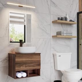 ESPEJO PARA BAÑO DE PARED RECTANGULAR SIN MARCO 91.4 X 76.2 CM BORDE BISELADO