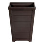 MACETA DE PLÁSTICO CUADRADA GRANDE CAFÉ CHOCOLATE 31 CM PARA INTERIOR Y EXTERIOR