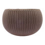 MACETA DE PLÁSTICO REDONDA GRANDE BEIGE 36 CM
