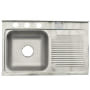 TARJA 1 TINA ACERO INOXIDABLE SOBREPONER 75 X 48 CM CON ESCURRIDOR DERECHO
