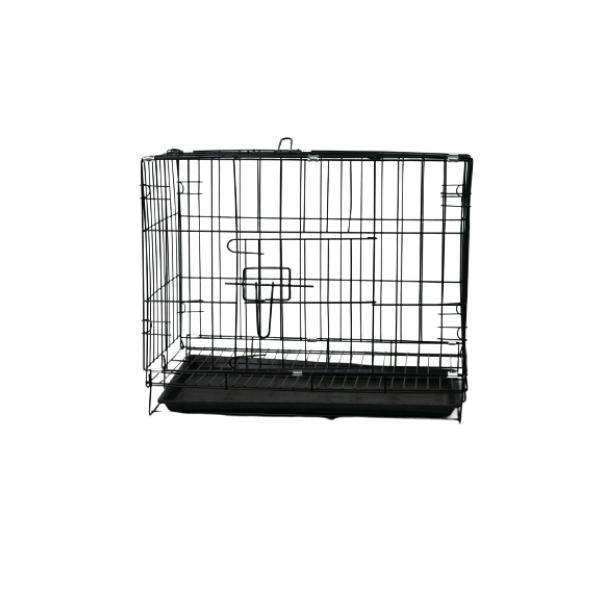 JAULA DE ACERO PARA MASCOTA MEDIANA CON DOS PUERTAS