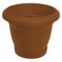 MACETA DE PLÁSTICO REDONDA MEDIANA TERRACOTA 28 CM CON BASE