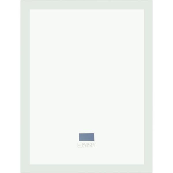 ESPEJO PARA BAÑO CON LUZ RECTANGULAR SIN MARCO VIDRIO 56 X 75 CM BLUETOOTH