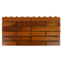 PISO MODULAR GLCK MOD DUELA ITALIANA COLOR MIX BROWN CAJA CON 6 PIEZAS DE 1.08 M2