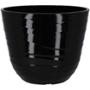 MACETA DE RESINA PP RECICLADA REDONDA GRANDE NEGRA 38.1 CM PARA INTERIOR Y EXTERIOR