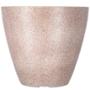MACETA REDONDA DE RESINA PP RECICLADA GRANDE QUARTZ 40.64 CM PARA INTERIOR Y EXTERIOR