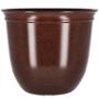MACETA DE RESINA REDONDA GRANDE CAFÉ 38.1 CM PARA INTERIOR Y EXTERIOR