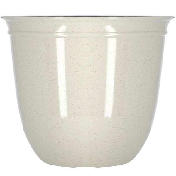MACETA DE RESINA REDONDA GRANDE ARENA 38.1CM PARA INTERIOR/EXTERIOR