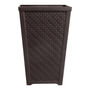 MACETA DE PLÁSTICO CUADRADA EXTRA GRANDE CAFÉ CHOCOLATE 47 L PARA INTERIOR Y EXTERIOR