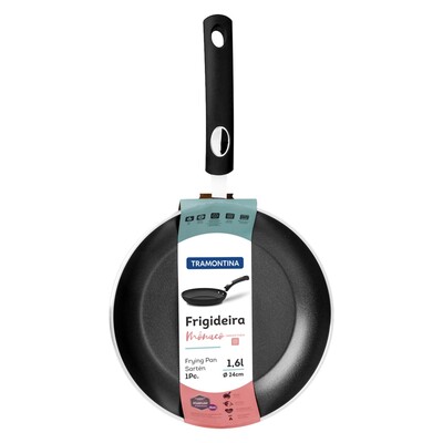 SARTÉN TRAMONTINA MNACO INDUCTION EN ALUMINIO CON REVESTIMIENTO INTERNO Y EXTERNO ANTIADHERENTE STARFLON PREMIUM NEGRO