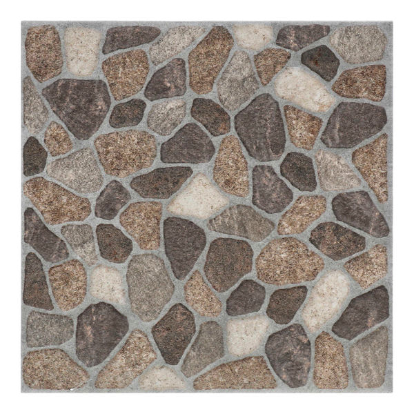 PISO CERÁMICO LAZARO 33 X 33 CM CAFÉ TIPO PIEDRA CAJA CON 1.76 M2