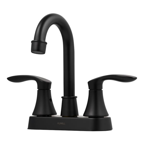 LLAVE PARA LAVABO DUOMANDO NEGRO A LAVABO CUELLO ALTO MOVIBLE