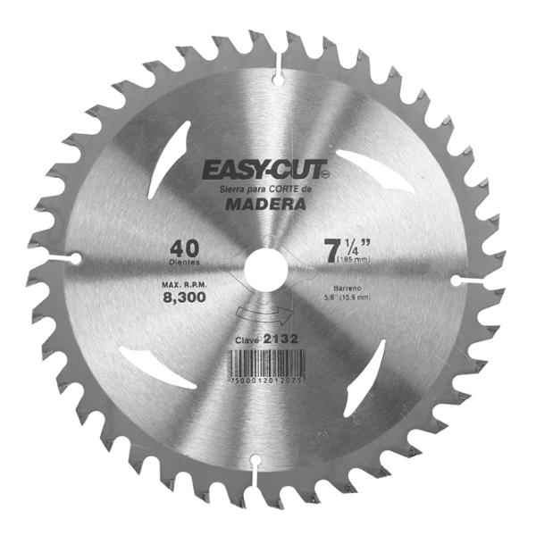 DISCO DE CORTE PARA MADERA SIERRA CIRCULAR 7 1/4" 40 DIENTES