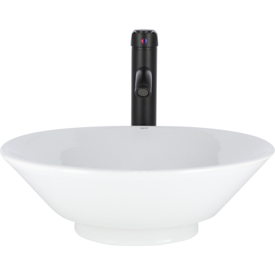OVALÍN PARA BAÑO DE SOBREPONER NEGRO CIRCULAR 43.2 X 14 CM CON MONOMANDO