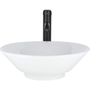 OVALÍN PARA BAÑO DE SOBREPONER NEGRO CIRCULAR 43.2 X 14 CM CON MONOMANDO