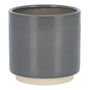 MACETA DE CERÁMICA REDONDA MINI GRIS 8 CM PARA INTERIOR