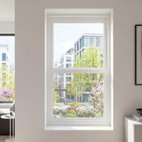 VENTANA GUILLOTINA PVC 60 X 100 CM APERTURA VERTICAL BLANCO