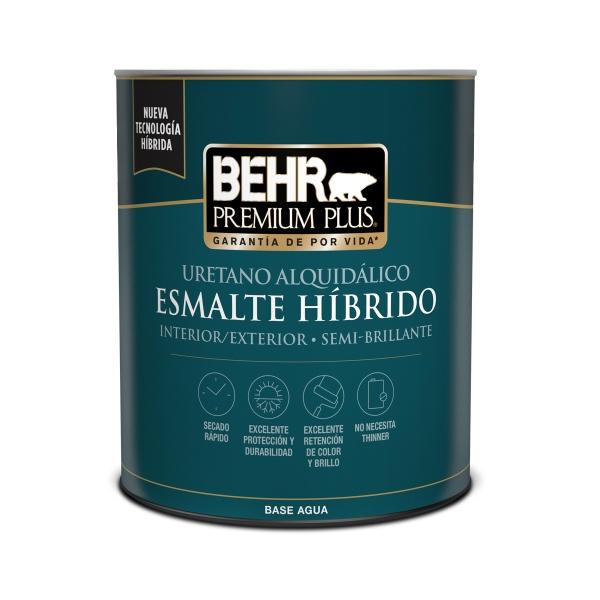 ESMALTE HÍBRIDO URETANO ALQUIDÁLICO MULTISUPERFICIE INTERIOR/EXTERIOR SEMIBRILLANTE BASE AGUA 931 ML