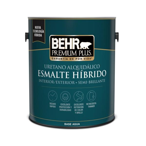 ESMALTE HÍBRIDO URETANO ALQUIDÁLICO MULTISUPERFICIE INTERIOR EXTERIOR SEMI BRILLANTE BASE AGUA 1 GL