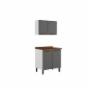MUEBLE DE COCINA 1 MÓDULO 141.7 X 80 X 60 CM METAL GRIS