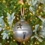 ADORNO NAVIDEÑO COLGANTE CASCABEL METAL PLATEADO 20.3 CM