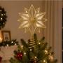 PUNTA PARA ÁRBOL DE NAVIDAD COPO DE NIEVE IRIDISCENTE DE PLÁSTICO BRILLANTE