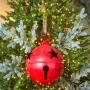 ADORNO NAVIDEÑO COLGANTE CASCABEL METAL ROJO 30.5 CM
