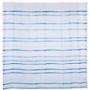 CORTINA DE REGADERA BLANCO CON LINEAS AZULES TRENDY COLLECTION PEVA CON GANCHOS
