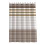 CORTINA DE REGADERA BLANCA CON CHOCOLATE EXTRAVAGANCE COLLECTION CON GANCHOS DE