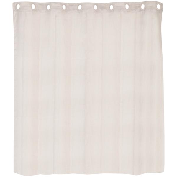 CORTINA DE REGADERA BEIGE HOOKLES COLLECTION POLIESTER CON AROS INSERTADOS