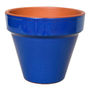 MACETA DECORATIVA CERÁMICA 15 X 19 CM AZUL IMPERIAL