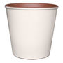 MACETA DE CERÁMICA REDONDA CHICA HUESO CREMA 15 CM PARA INTERIOR Y EXTERIOR