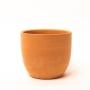 MACETA DE BARRO REDONDA CHICA CAFÉ 4.7 CM PARA INTERIOR Y EXTERIOR