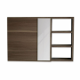 BOTIQUIN PARA BAÑO CON ESPEJO DE PARED MDP 3 REPISAS CENIZA LINOSA