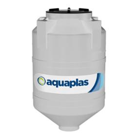 TOLVA VERTICAL 1300L DE RESINA CON TAPA BLANCA