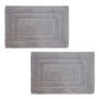 TAPETE PARA BAÑO ALGODÓN 40 X 60 CM PLATA DE FÁCIL MANTENIMIENTO